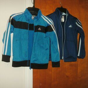 Set of Adidas Athletic Sporty Full Zip Track Jacket Navy & Royal Blue size 5